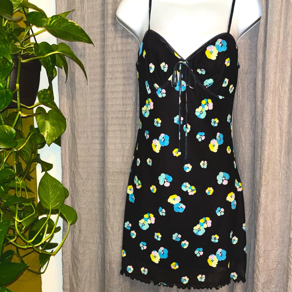 Baby doll slip dress xs floral Nordstrom